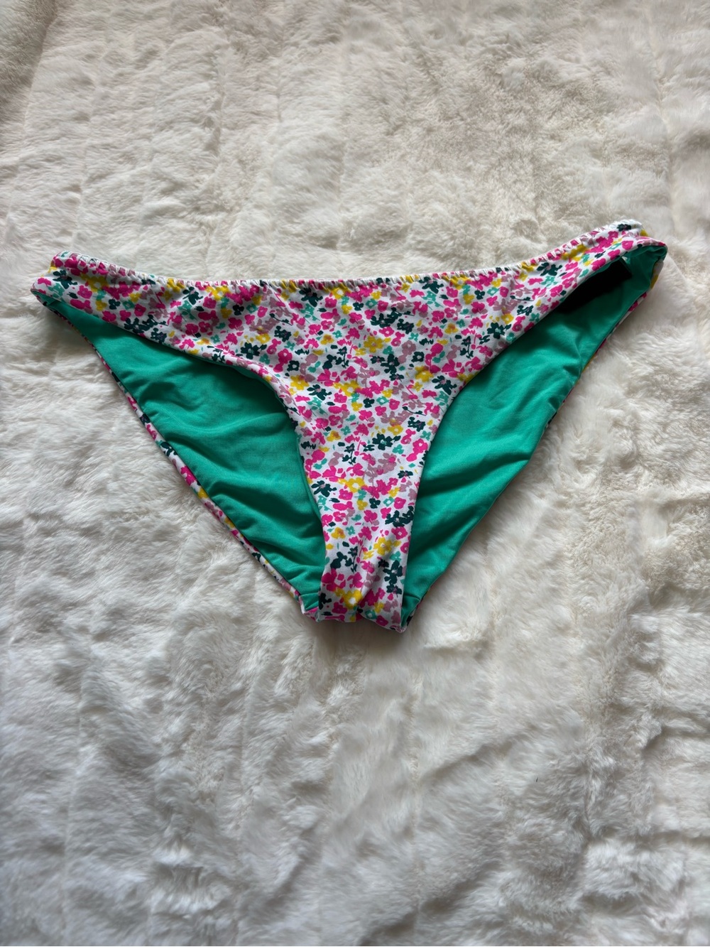 Hurley Floral Print Bikini Bottoms with Teal Lining